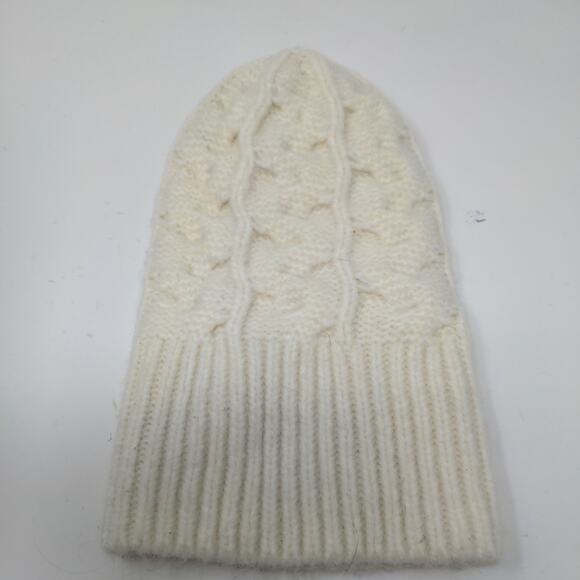 Old Navy Cable Knit Beanie Toboggan Hat Acrylic/Nylon Blend One Size Cream - Picture 11 of 12